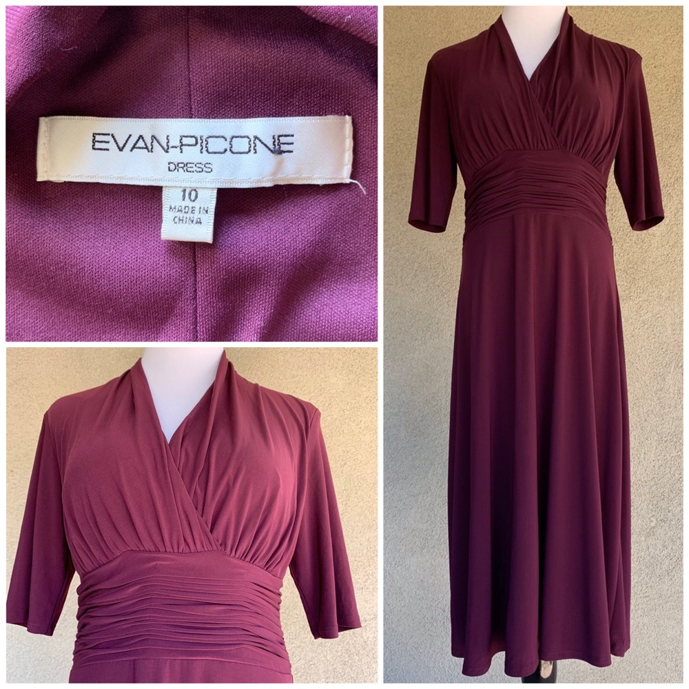 🔥5/$20🔥 “Evan Picone” Jersey Dress size 10